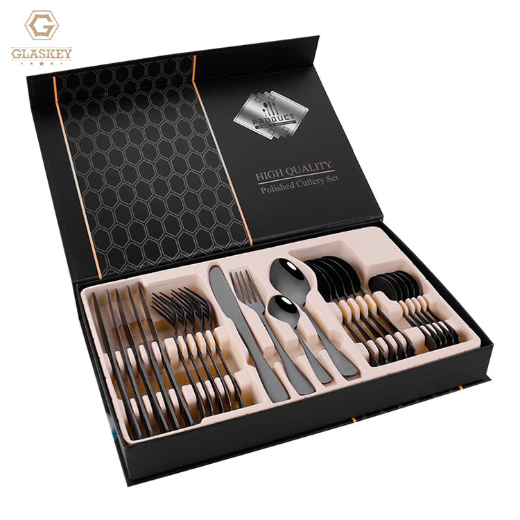 Best Selling Stainless Steel Cutlery 24 pcs Set 1010 Western Food Steak Knife Fork Spoon Exquisite Gift Box Set