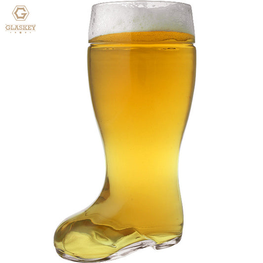 Customized Logo Drinking Glasses Creative Shape Promotional Custom Soccer Boot Beer Glass