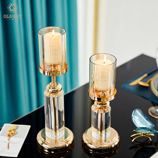 Modern Crystal Candlestick Decoration Porch Decoration Romantic Table Decoration Personal Gift