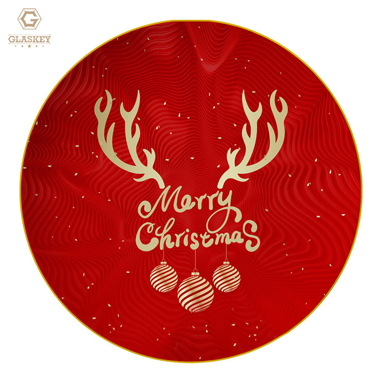 New Porcelain Decorative Ceramic Dinner Plate Sets For Christmas Decoration